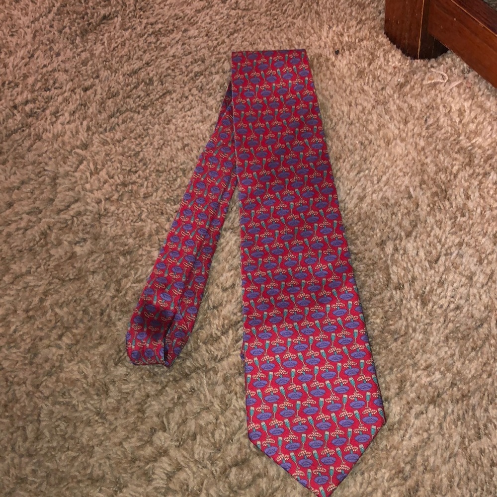 Christian Dior, Monsieur red/ Burgundy tie with Champagne, glass pattern